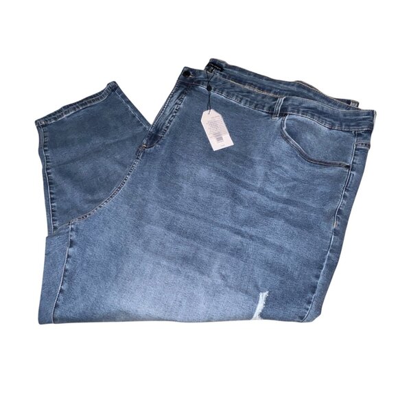 Universal Standard Joni High Rise Curve Skinny Jeans Sz 38 Womens Blue Distresse - Picture 5 of 11